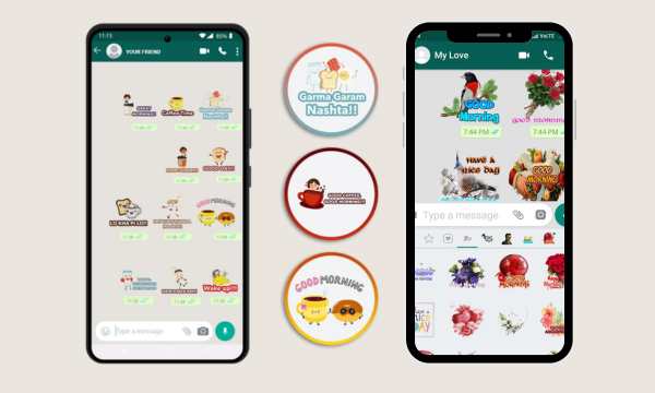 Good Morning stickers in WhatsApp conversations (Source - Google)